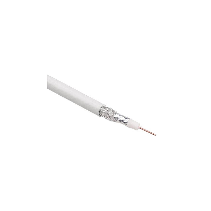 Maclean MCTV-571 coaxial cable 50 m White – 2