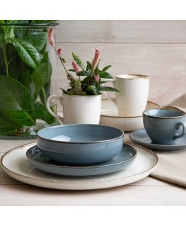 Serwis obiadowy dla 6 osob Craft 42-elementowy blue-sand color AMBITION