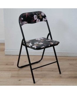 Krzesło turystyczne Flower Black 46.5 x 44 x 78 cm PATIO
