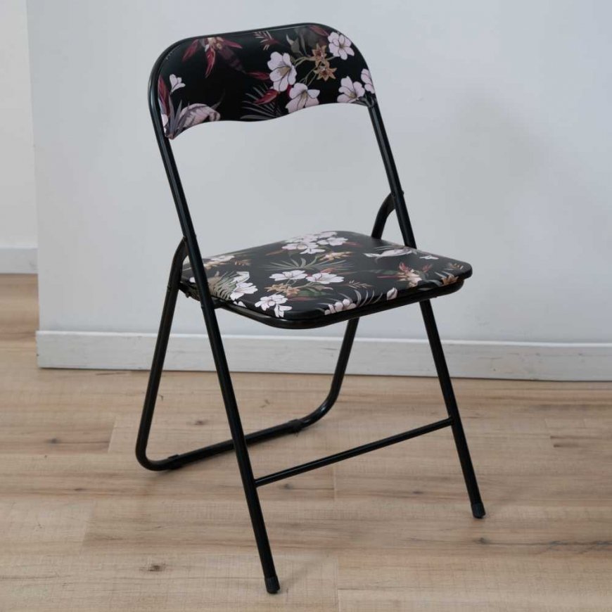 Patio Krzesło turystyczne Flower Black 46