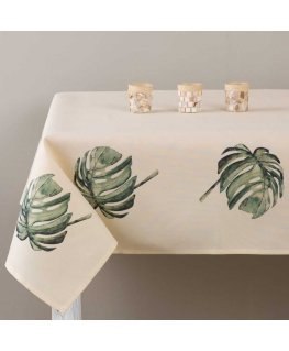 Botanic Monstera decorative tablecloth 160 x 280 cm AMBITION