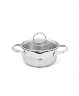 Fissman Pot CALLISTO 18x8,5cm / 1,9l with glass lid (stainless steel)