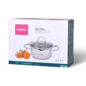 Fissman Pot CALLISTO 18x8,5cm / 1,9l with glass lid (stainless steel)