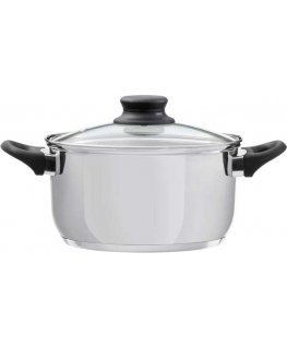Stainless steel pot with lid Lima 20 cm DOMOTTI