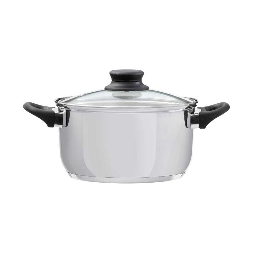 Stainless steel pot with lid Lima 20 cm DOMOTTI