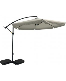 Parasol sodo su podstawą 3 m pilkas PATIO