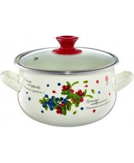 Enamel pot Borówka 5.7 l ENAMEL OLKUSZ