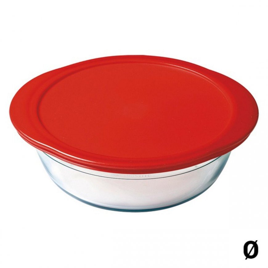 OCUISINE round ovenproof dish with plastic lid, 26 cm