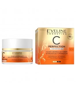 Eveline Cosmetics EVELINE C Perfection Silnie ujędrniający krem połnyjący zmarszczki 50+ with vitamin C 50 ml