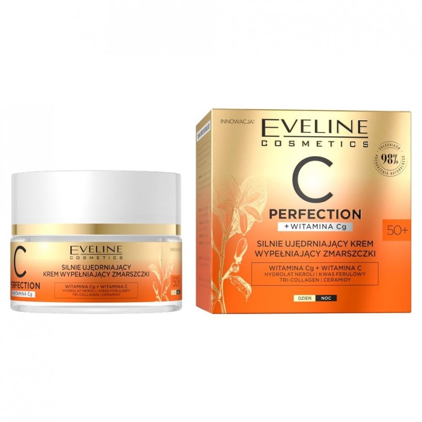 Eveline Cosmetics EVELINE C Perfection Silnie ujędrniający krem połnyjący zmarszczki 50+ with vitamin C 50 ml