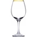 Set of 6 Amber wine glasses with a gold rim, 365 ml PASABAHCE Set of 6 Amber wine glasses with a gold rim, 365 ml PASABAHCE
