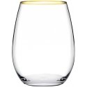 Set of 6 Amber glasses with a gold rim, 350 ml PASABAHCE Set of 6 Amber glasses with a gold rim, 350 ml PASABAHCE
