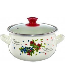 Enamel pot Borówka 3.1 l ENAMEL OLKUSZ