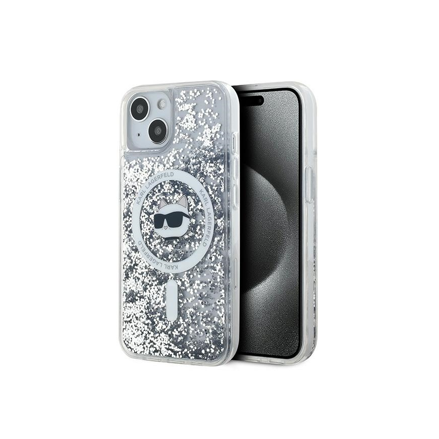 Dėklas Karl Lagerfeld KLHMP15MLGCHSGH iPhone 15 Plus / 14 Plus 6.7" hardcase transparent Liquid Glitter Choupette Head Magsafe – 3