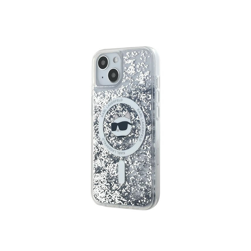 Case Karl Lagerfeld KLHMP15MLGCHSGH iPhone 15 Plus / 14 Plus 6.7" hardcase transparent Liquid Glitter Choupette Head Magsafe – 4