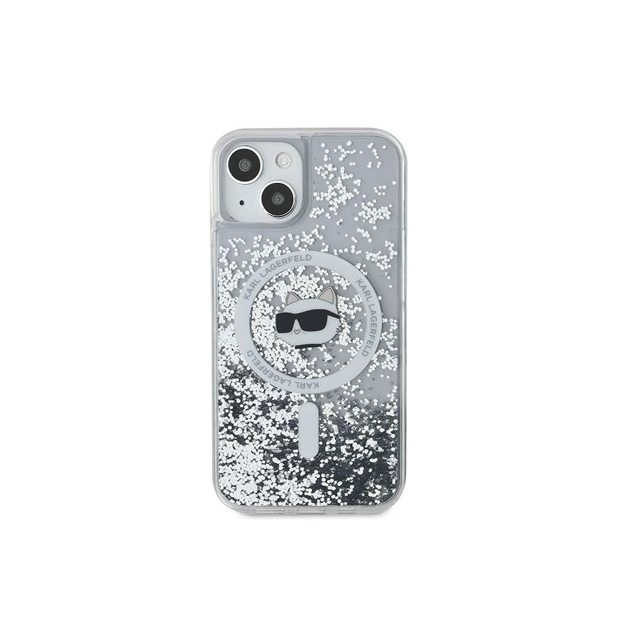 Dėklas Karl Lagerfeld KLHMP15MLGCHSGH iPhone 15 Plus / 14 Plus 6.7" hardcase transparent Liquid Glitter Choupette Head Magsafe – 5