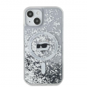 Dėklas Karl Lagerfeld KLHMP15MLGCHSGH iPhone 15 Plus / 14 Plus 6.7" hardcase transparent Liquid Glitter Choupette Head Magsafe Dėklas Karl Lagerfeld KLHMP15MLGCHSGH iPhone 15 Plus / 14 Plus 6.7" hardcase transparent Liquid Glitter Choupette Head Magsafe
