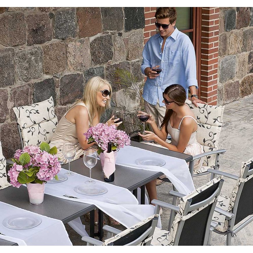 Stół Dine & Relax 115 x 70 cm punti / antracito PATIO