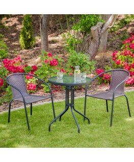 Bistro table 60 cm glass / anthracite PATIO