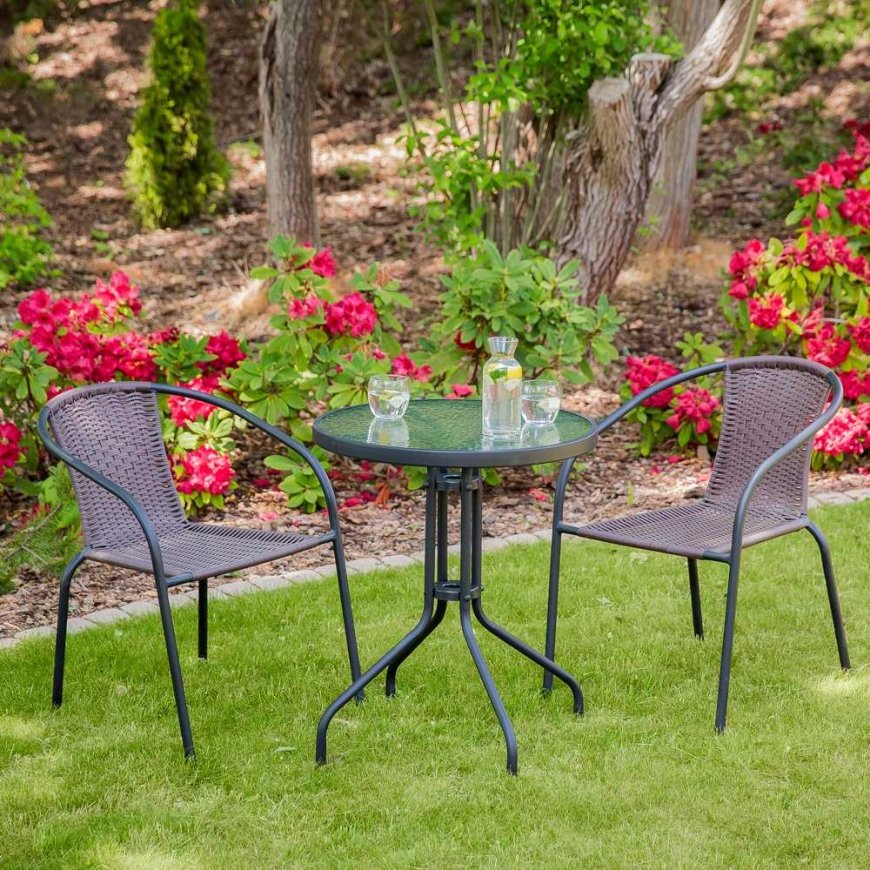 Bistro table 60 cm glass / anthracite PATIO