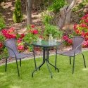 Staliukas Bistro 60 cm stiklinis / antracito PATIO