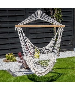 Krzesło brazylijskie ażurowe 90 x 70 cm ecru PATIO