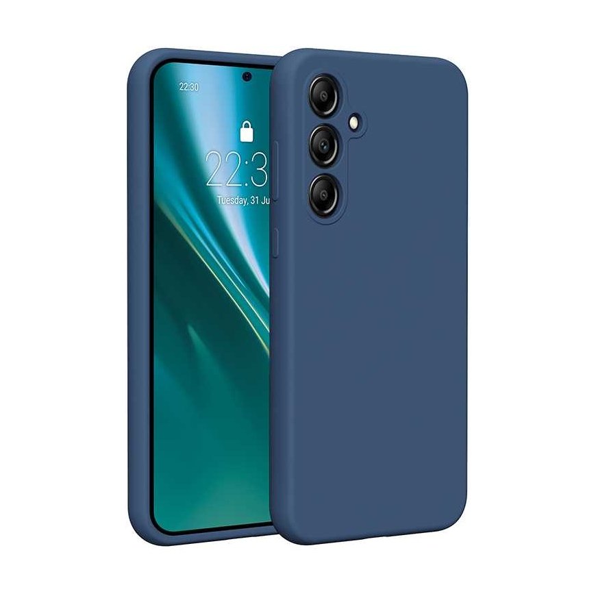 Dėklas Etteri Silicone case for Samsung Galaxy A35 5G dark mėlynas