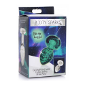 Xr Brands Booty Sparks Glow in the dark glass anal plug
