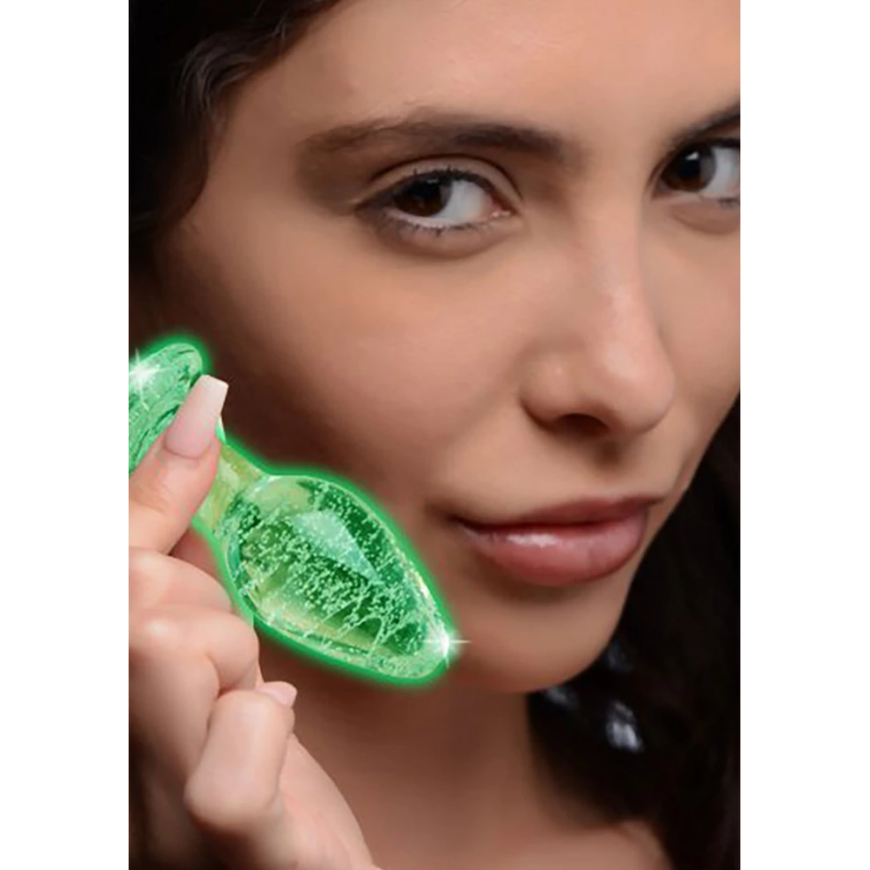 Xr Brands Booty Sparks Glow in the dark glass anal plug – 5