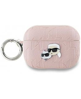 Case Karl Lagerfeld KLAP2PGKCPP AirPods Pro 2 (2022/2023) cover pink Monogram Karl & Choupette Head