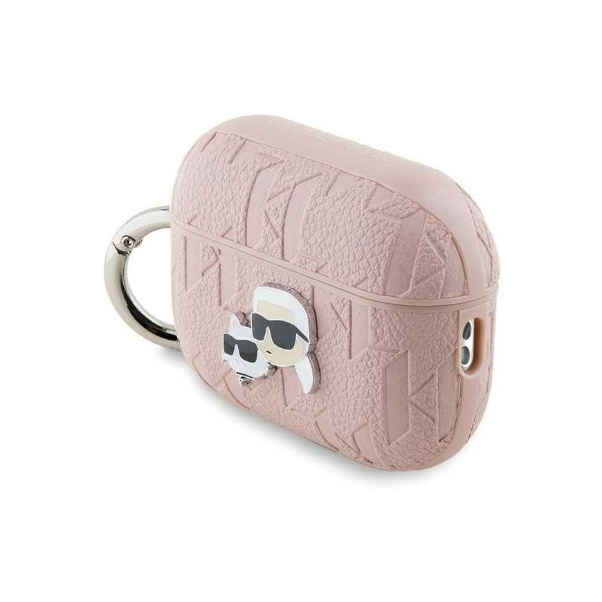 Case Karl Lagerfeld KLAP2PGKCPP AirPods Pro 2 (2022/2023) cover pink Monogram Karl & Choupette Head – 3