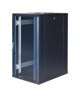 19" Komutacinė spinta TOTEN, 9U, 600x450, perforuotos durys, juoda / W364099001 / 19-W6409P