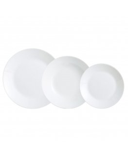 Dinnerware Set Luminarc Zelie White glass 18 Pieces
