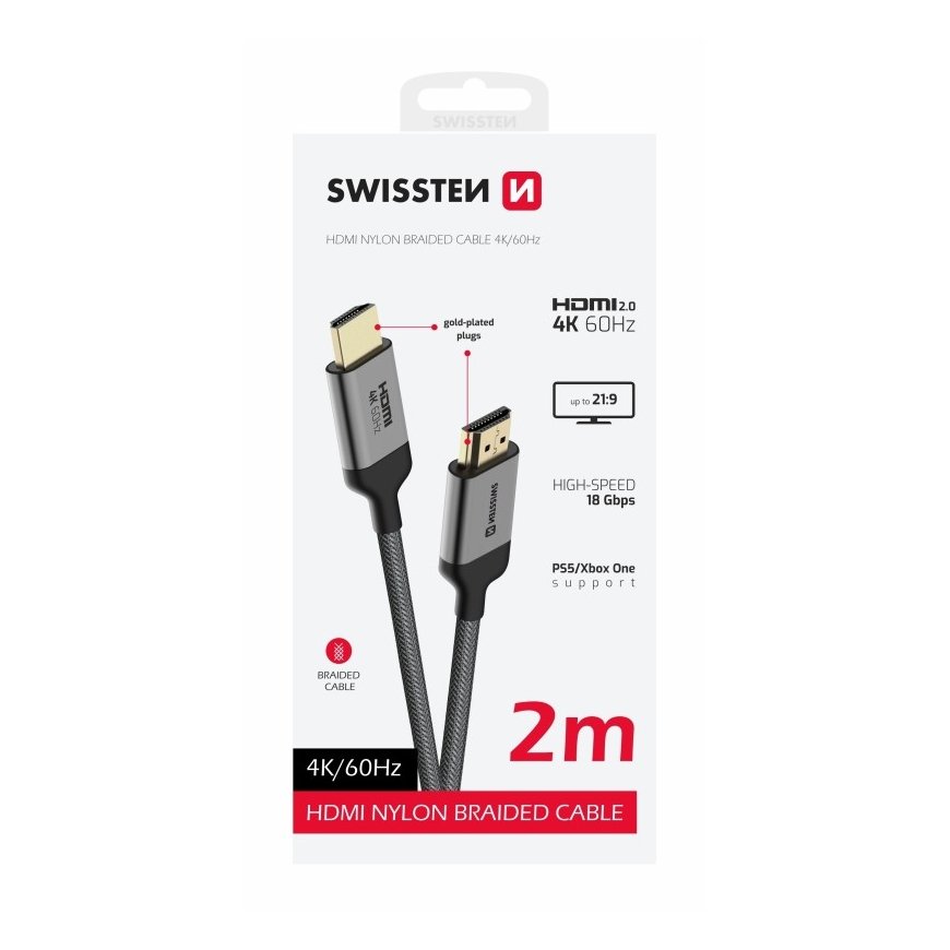 Swissten HDMI to HDMI 4K Cable 2m