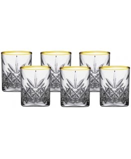 Set of 4 Timeless Gold glasses 62 ml PASABAHCE