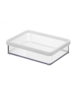 Rotho 11609 Rectangular Box 1 L Translucent, White