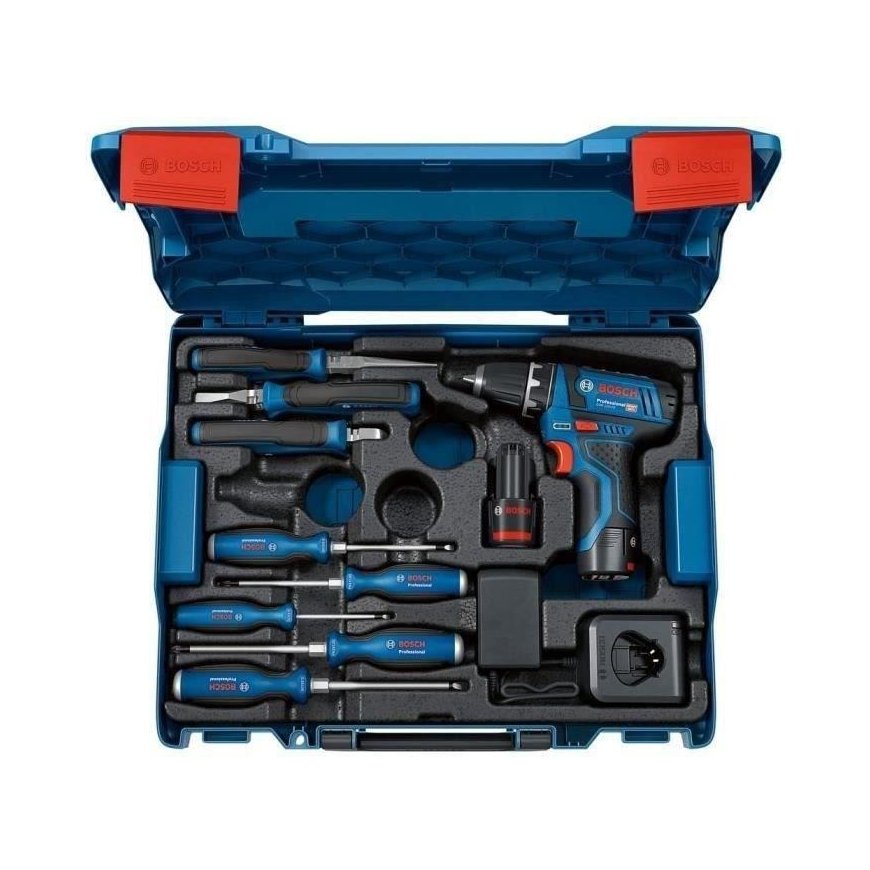 Bosch GSR 12V-15 2x2.0Ah, GAL Hand Tools, L-Boxx – 2