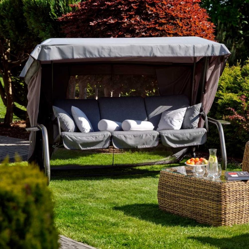Huśtawka ogrodowa su moskitierą Venezia Lux D048-16FB PATIO – 2