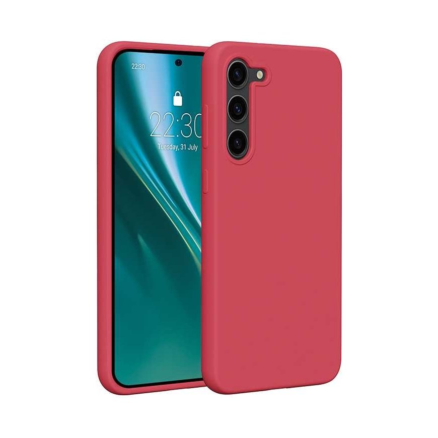 Dėklas Etteri Silicone case for Samsung Galaxy S23 Plus raspberry