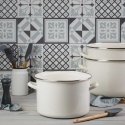 Enamel pot 26 cm 8.5 l cream ENAMEL OLKUSZ