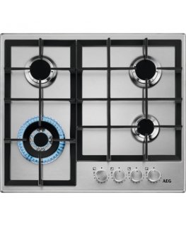 AEG HGB64420SM Must, Roostevaba teras Tööpinna peal 56 cm Gaas 4 tsoon(id)