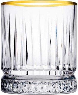 Set of 4 glasses with a gold rim ELYSIA 210 ml PASABAHCE