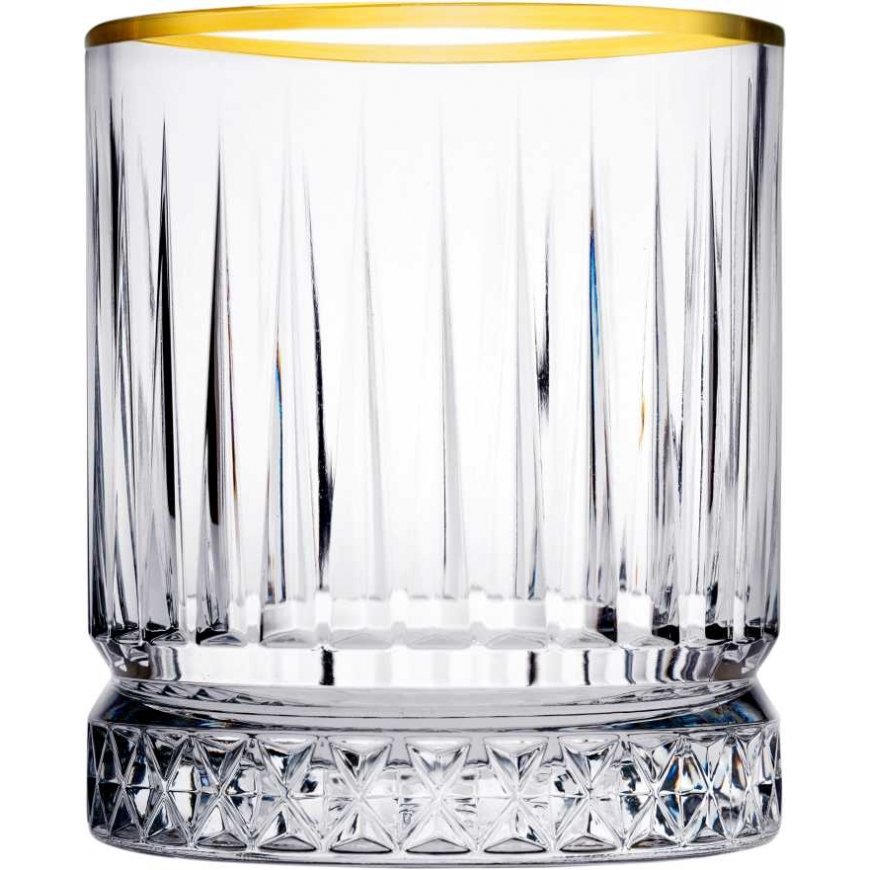 Set of 4 glasses with a gold rim ELYSIA 210 ml PASABAHCE