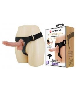 LYBAILE Pretty Love Harness Briefs Kewin 7.2" Dildo