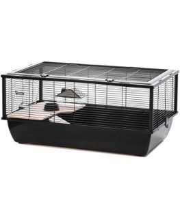 INTER-ZOO Bob + Wood black - cage for a hamster