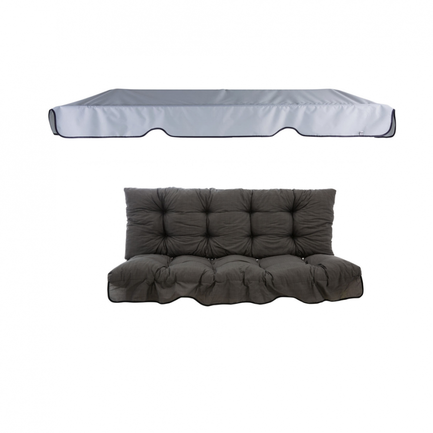 Patio Covered cushions for a swing