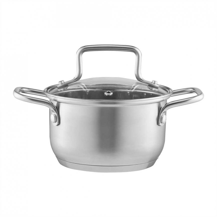 Ambition Pot steel with lid Hugo