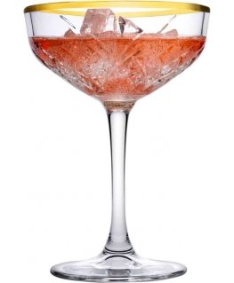 Komplet 4 kieliszków do szampana Coupe Timeless auksinis 255 ml PASABAHCE