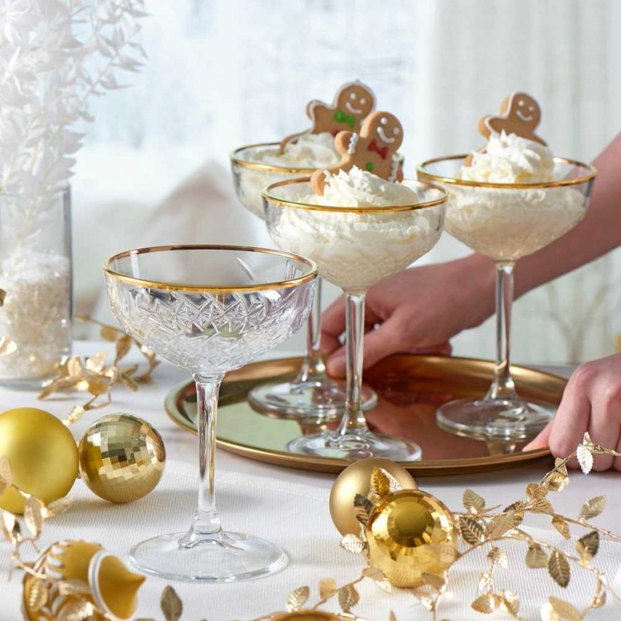Komplet 4 kieliszków do szampana Coupe Timeless auksinis 255 ml PASABAHCE – 2