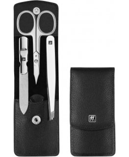 Travel set Zwilling Classic Inox - skórzane etui, 3 elements - Black